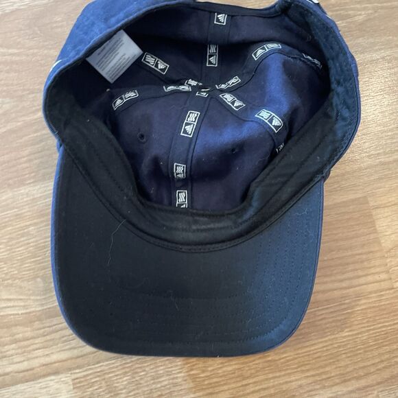 Adidas Golf Cap Mens OSFA Blue Adjustable Hat 100% Cotton - Picture 6 of 10